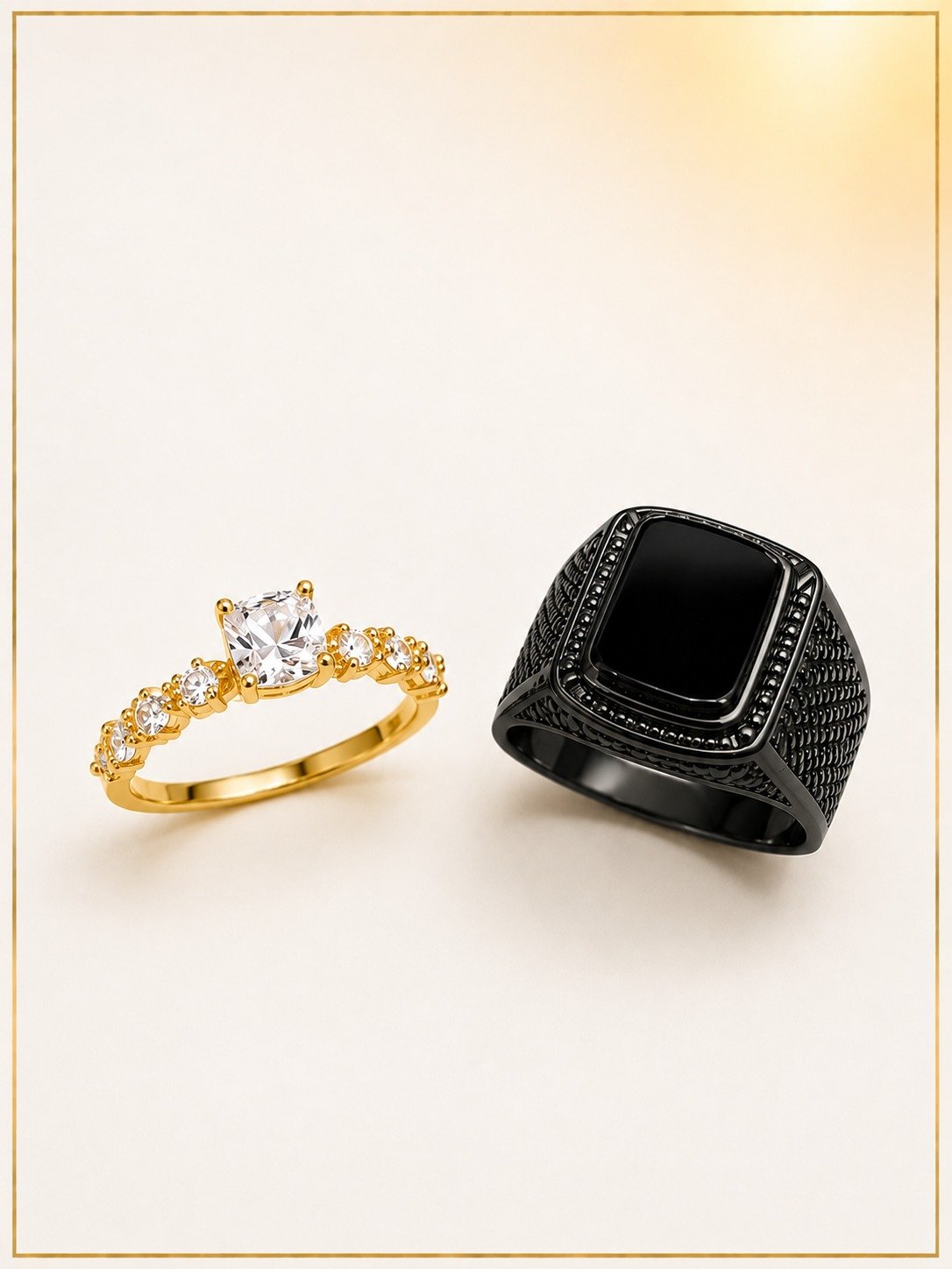 Luxury Couple Ring Set
