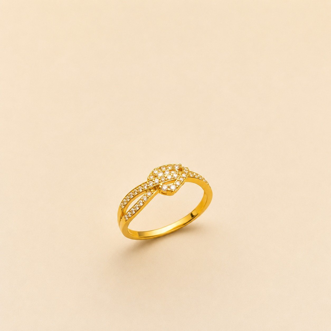 Elegant Heart Gold Plated Ring