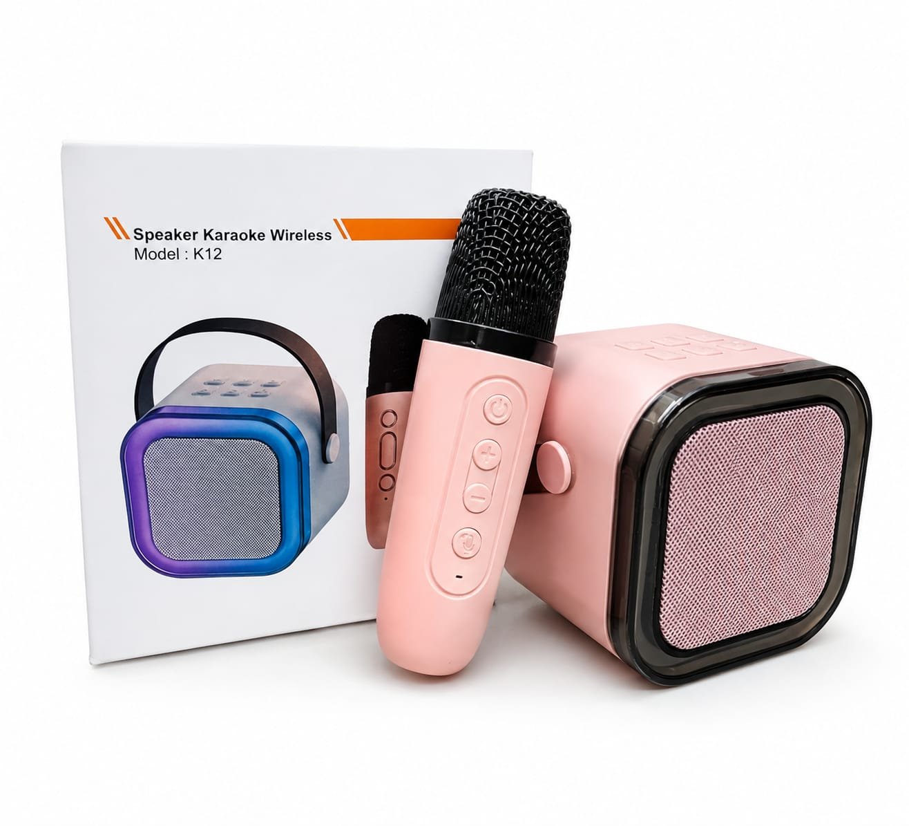 K12 Wireless Karaoke Speaker with Microphone (Pink)